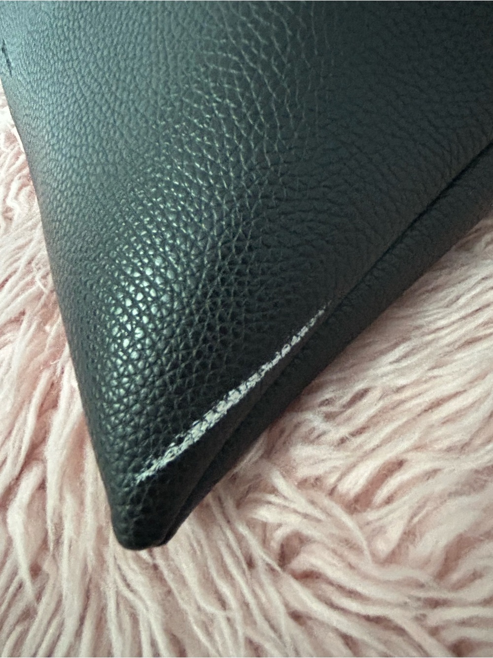 Vince Camuto Classic Black Tote Bag with Gray Center Stripe - Picture 5 of 7